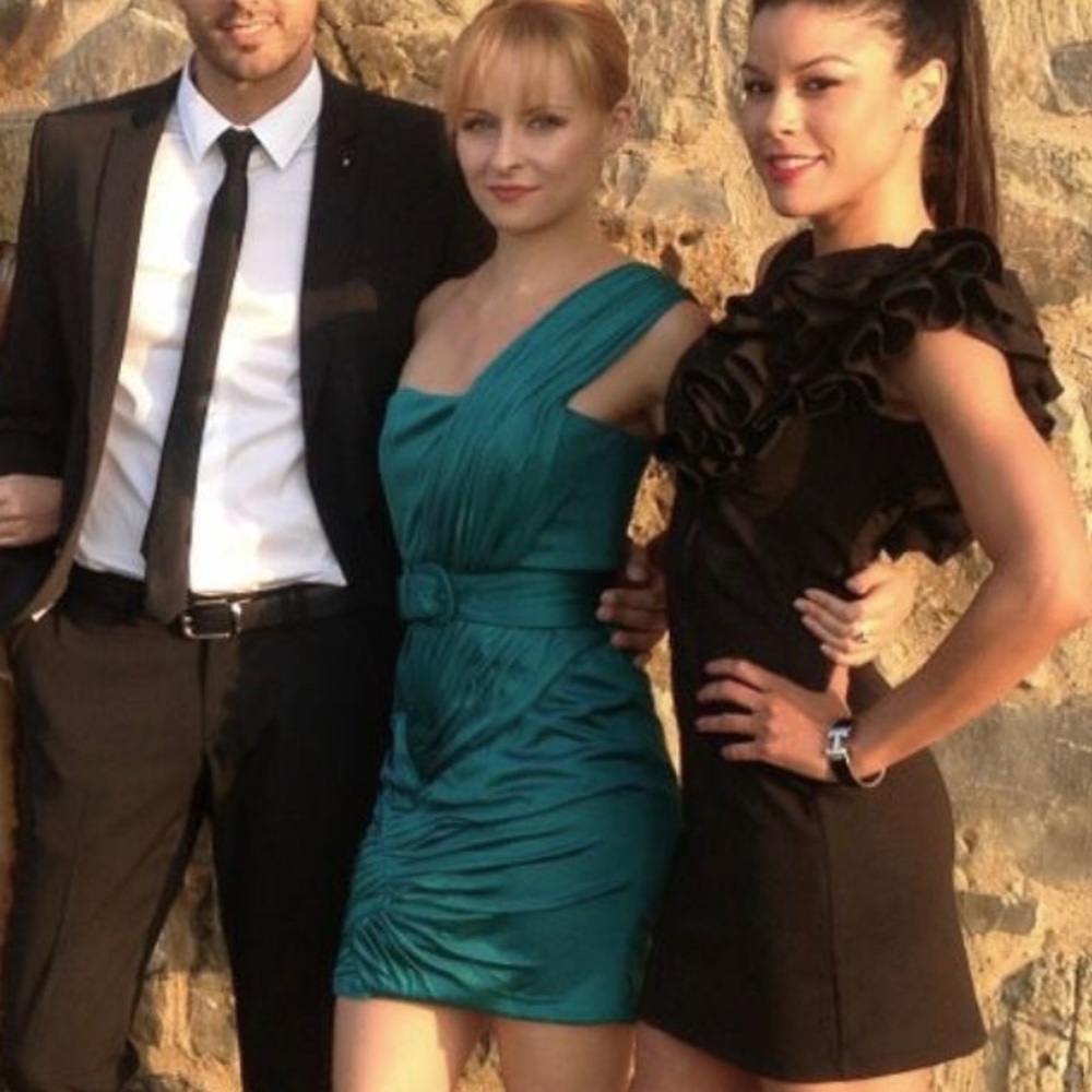 Foley & Corinna Silk Turquoise Cocktail Dress